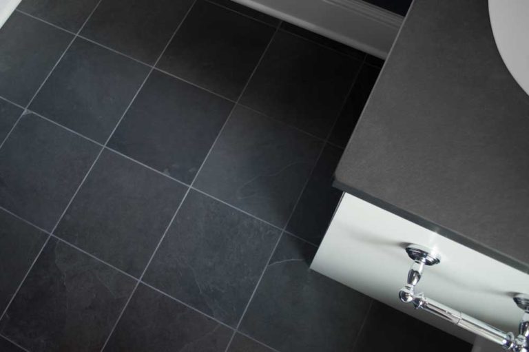 Caithness Ebano Satin Cleft 12x24 Bathroom Install 002