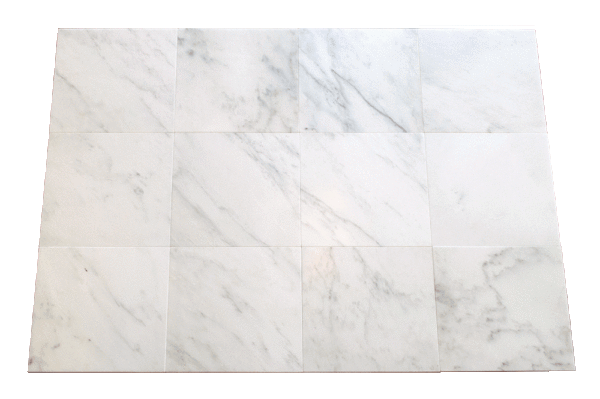 Calacatta Deste Honed 12x12 White Natural Stone Marble Field Tile 001