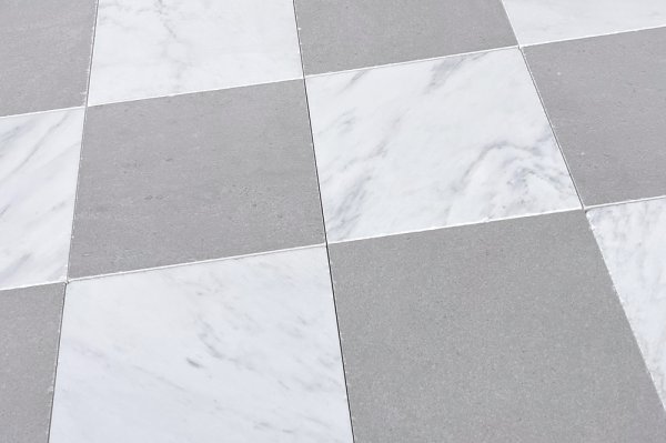 Calacatta d'Este and Sea Grey Chequers